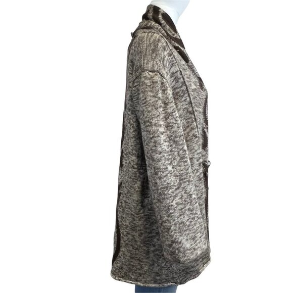 ETERNAL SUNSHINE CREATIONS Boho Print Wool Blend Open Cardigan P - Picture 5 of 11